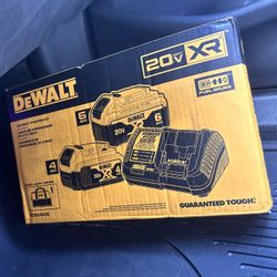New DEWALT 20V MAX XR Premium 6.0Ah and 4.0Ah Battery Starter Kit DCB246CK / BAG