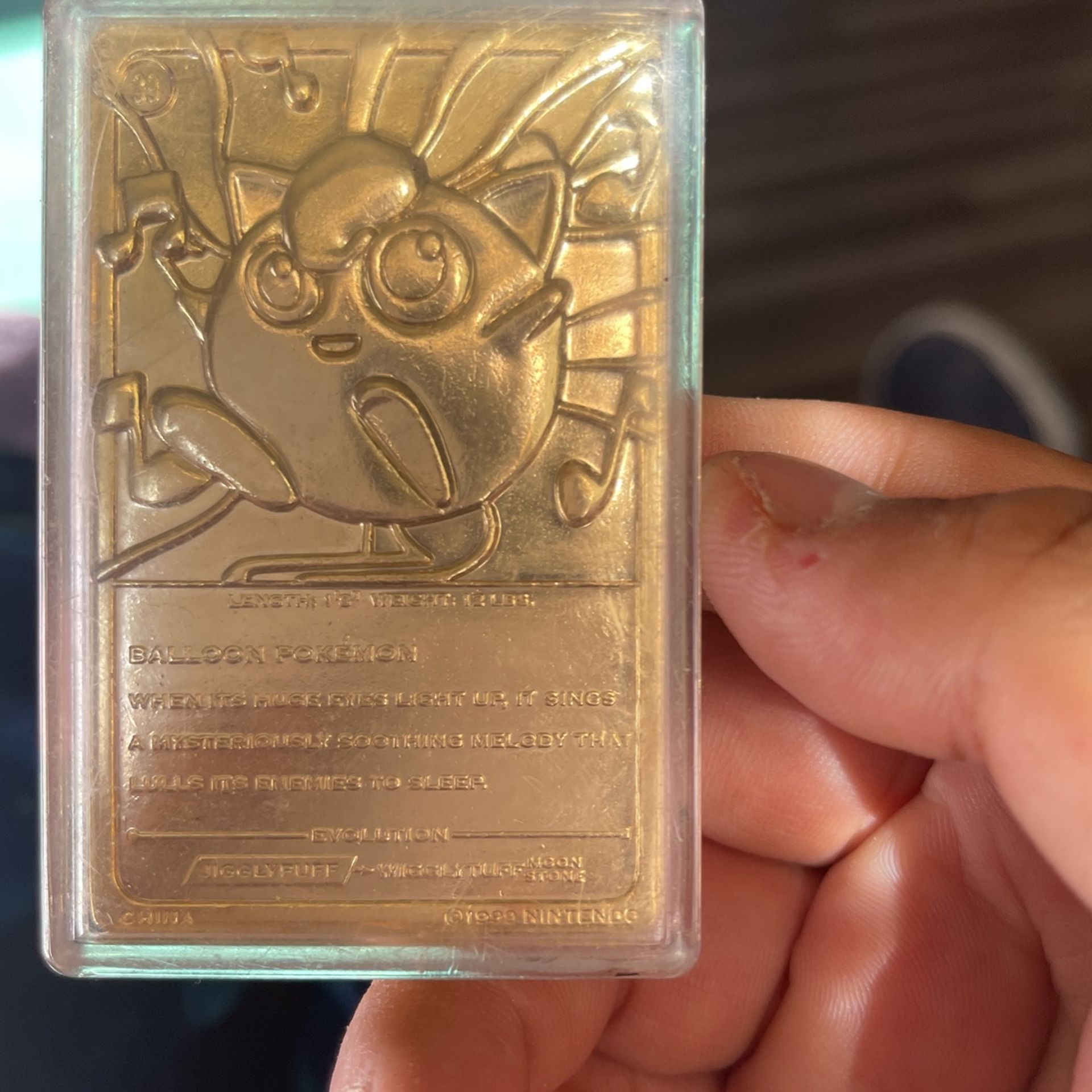 large discounts sale 1999 JIGGLYPUFF GOLD Gold Plated NINTENDO CARD