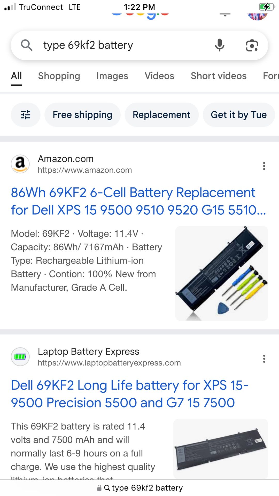 Battery Replacement For A Dell Laptop