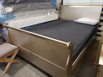 New queen bed frame tax included