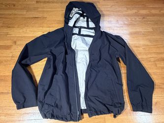 All in Motion Black Waterproof Hooded Rain Jacket Windproof Breathable Women’s Medium