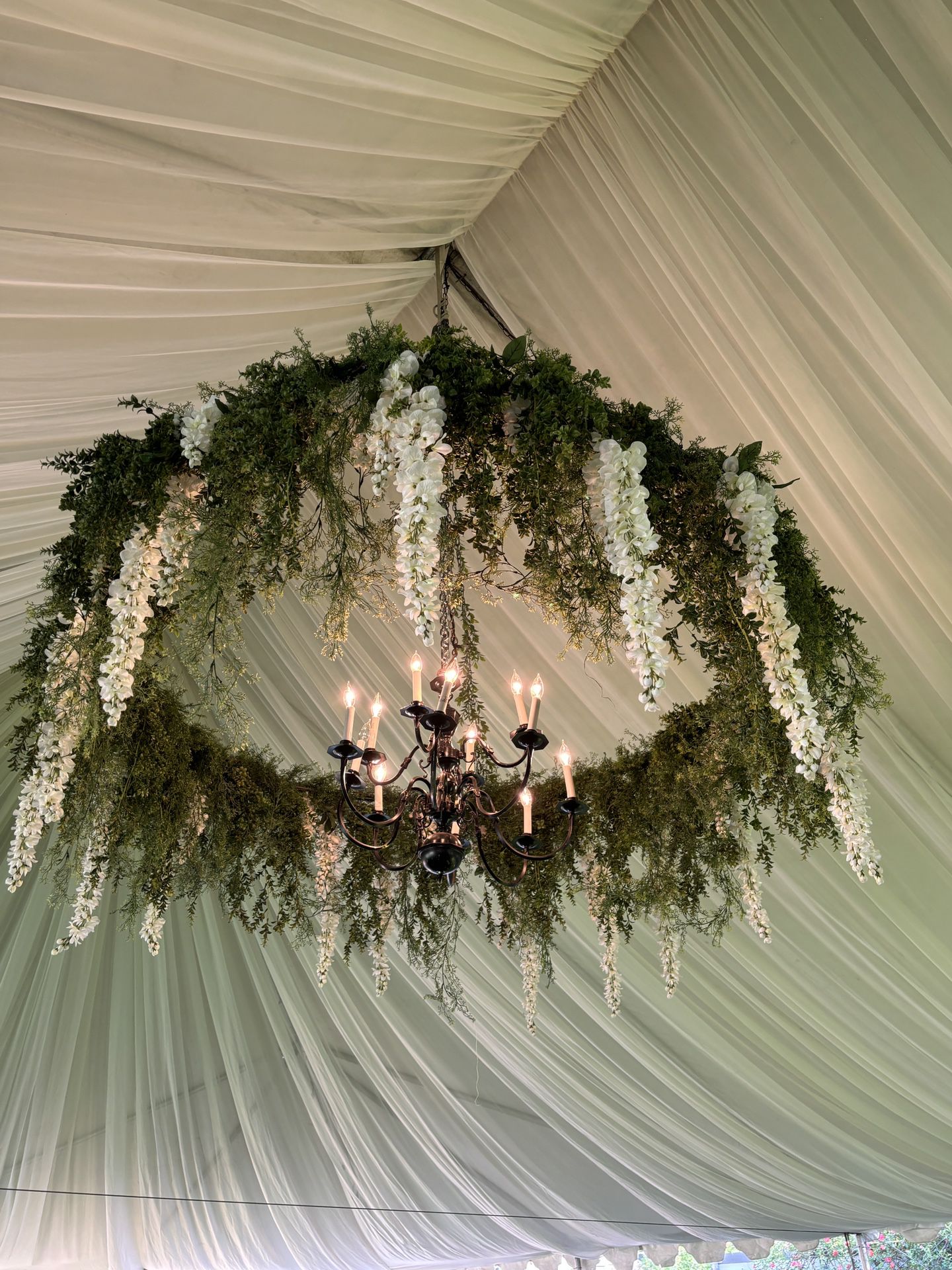 6 1/2 Round Greenery For Chandelier