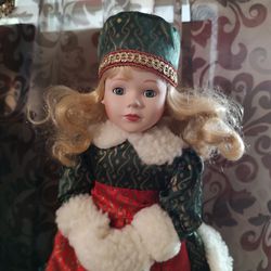 Ceramic Scandinavian Doll With Stand