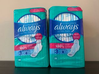 Always 28ct Ultra Thin Extra Long Super Pads, Price for Both