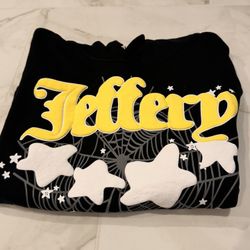 Black And Yellow Sp5der Hoodie 