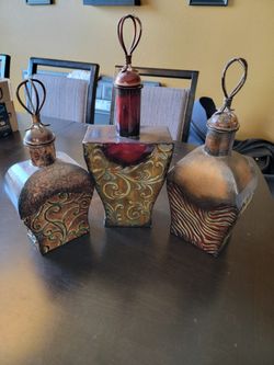 Metal Table Vases