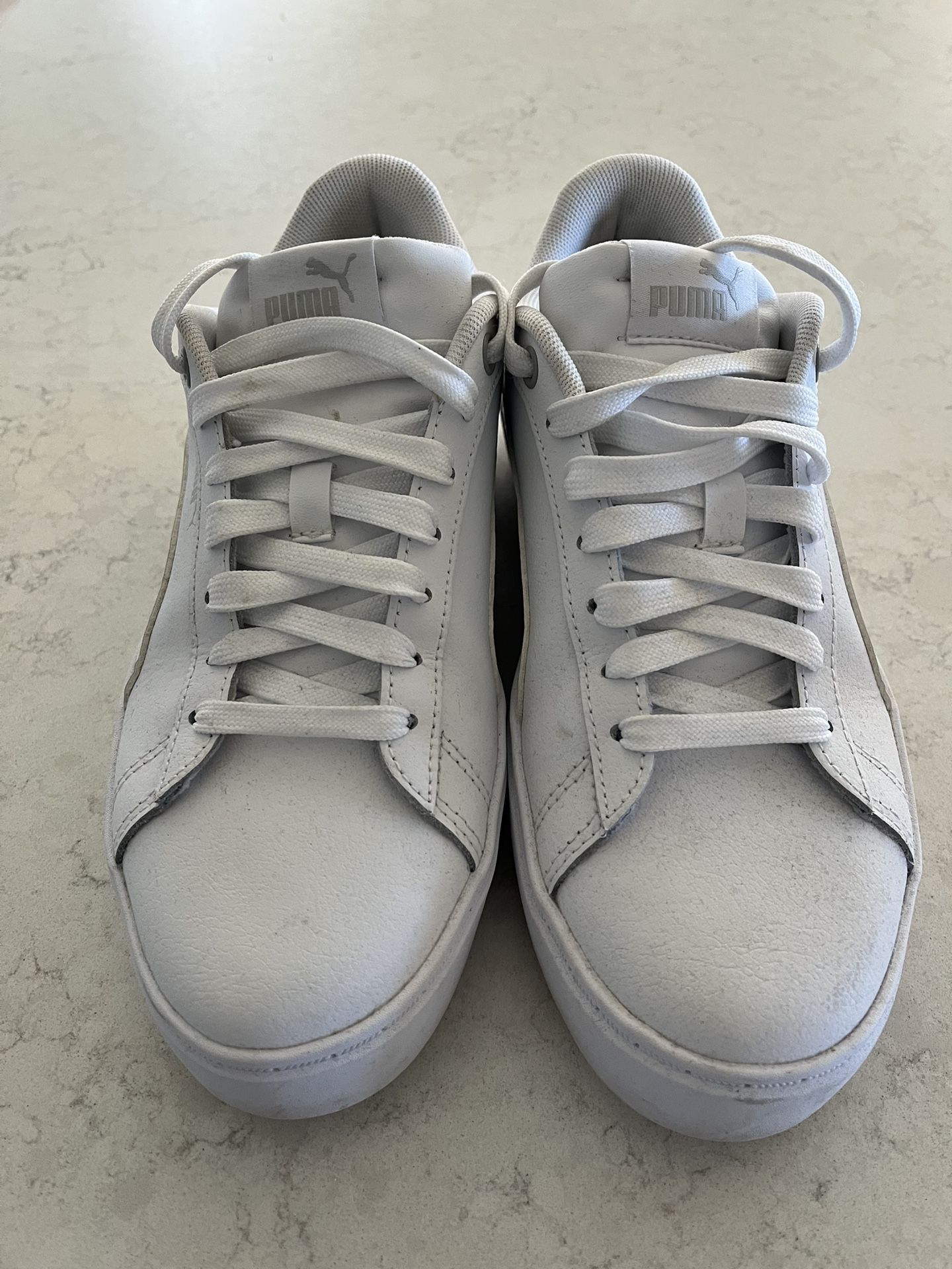 Ladies White Puma Sneakers