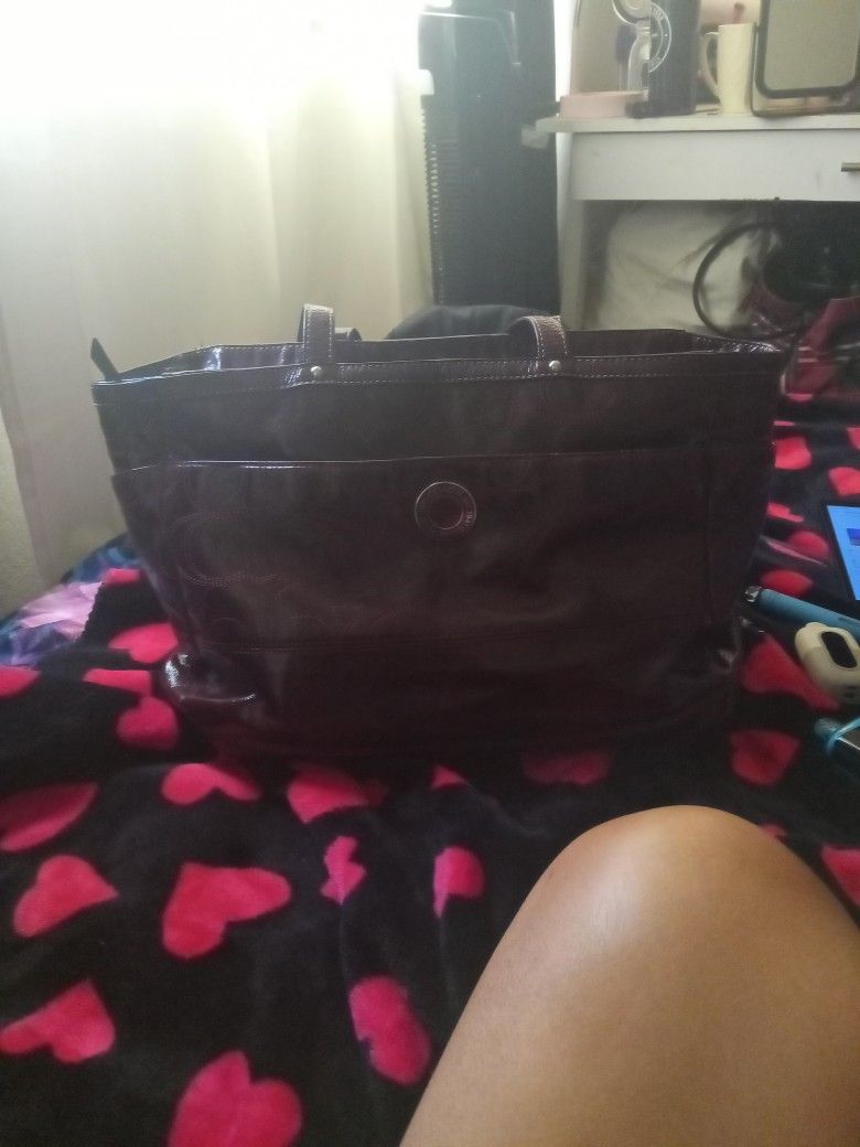 Gently Used Purple COACH Diaper Bag