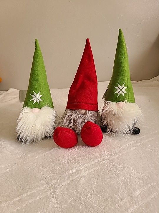 3 IKEA Vinter 2021 & VINTERFINT GNOME STUFFED TOY DECORATIVE  12 1/4"-13" 