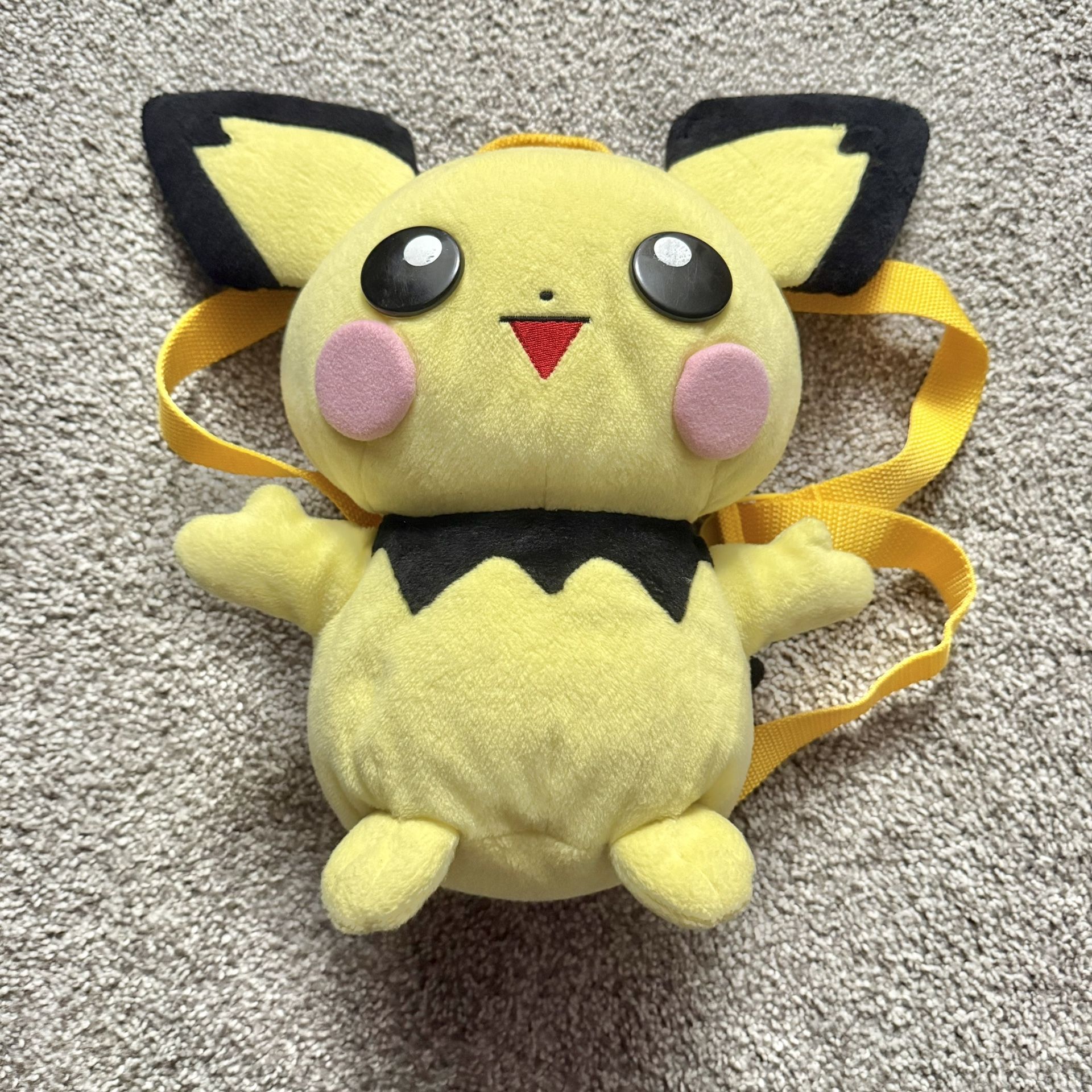 Vintage Pichu Plush Backpack Doll