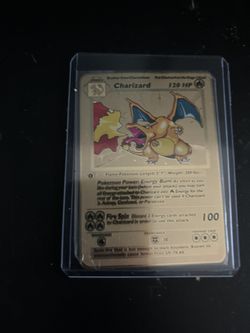 Charizard Gold Foil Pokémon Card