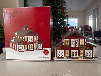 Christmas Village Nicholas Square Village Collection Country Barn Illuminated