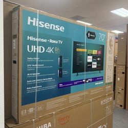 70” HISENSE ROKU 4K HDR SMART TV
