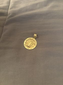 10K Yellow Gold Our Lady of Guadalupe Pendant