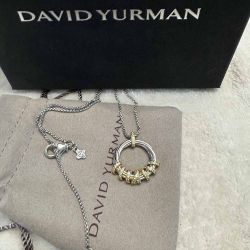 David Yuman Round Pendant Necklace In Sterling Silver