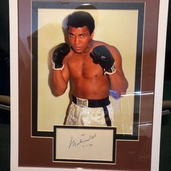 Muhammad Ali signed frame, boxing WBC