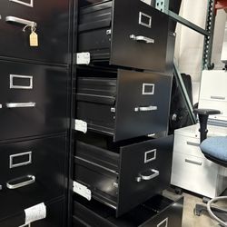 Office Storage Filling Cabinet Black 4 Drawer Filling Cabinets With Keys 