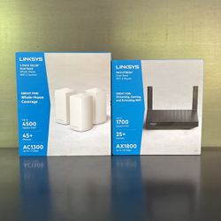 Linksys Router And 3 Mesh Nodes