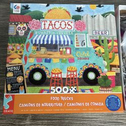 Ceaco 550 Piece Jigsaw Puzzle Taco Food Truck Series Complete