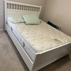 Bed Frame + Mattress + Box Spring + Dresser – Good Condition, Minor Issues”