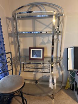 Silver Metal Baker's Rack