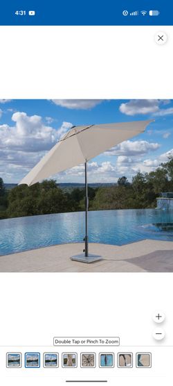 2 Outdora Sunvilla Patio Umbrellas  with light and Base