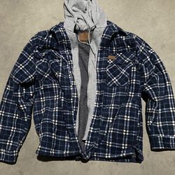 Mountain Ridge Fleece Lined Flannel Hoodie Men’s Large