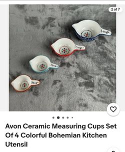 New Set Ceramic Measuring Cups (4)