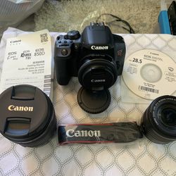 Like New (2 Months Old) Cannon EOS Rebel T8i EF-S 18-55mm f/4-5.6 IS STM Kit & 2 Xtra Lens