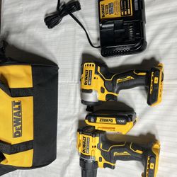 Dewalt Drill And Impact Driver Kit With 1 2ah Battery And Changer 
