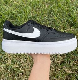 Size 8.5 - Nike Court Vision Alta Black White 2021