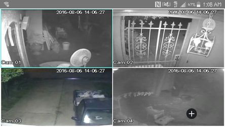 Surveillance cameras 4 cameras with a 8 channel dvr, labor, and materials included