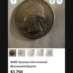 RARE 1(contact info removed) Bicentennial Quarter