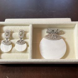 Mother of Pearl Enhancer & Earrings set