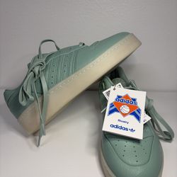 Adidas Rivalry Lux Low Shoes Mens 9 Womens 10 Hazy Green White IF7185 New No Box
