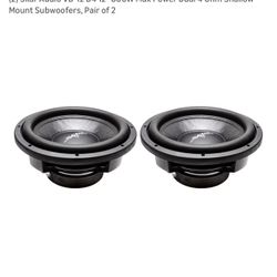 (2) Skar Audio VD-12 D4 12" 800W Max Power Dual 4 Ohm Shallow Mount Subwoofers