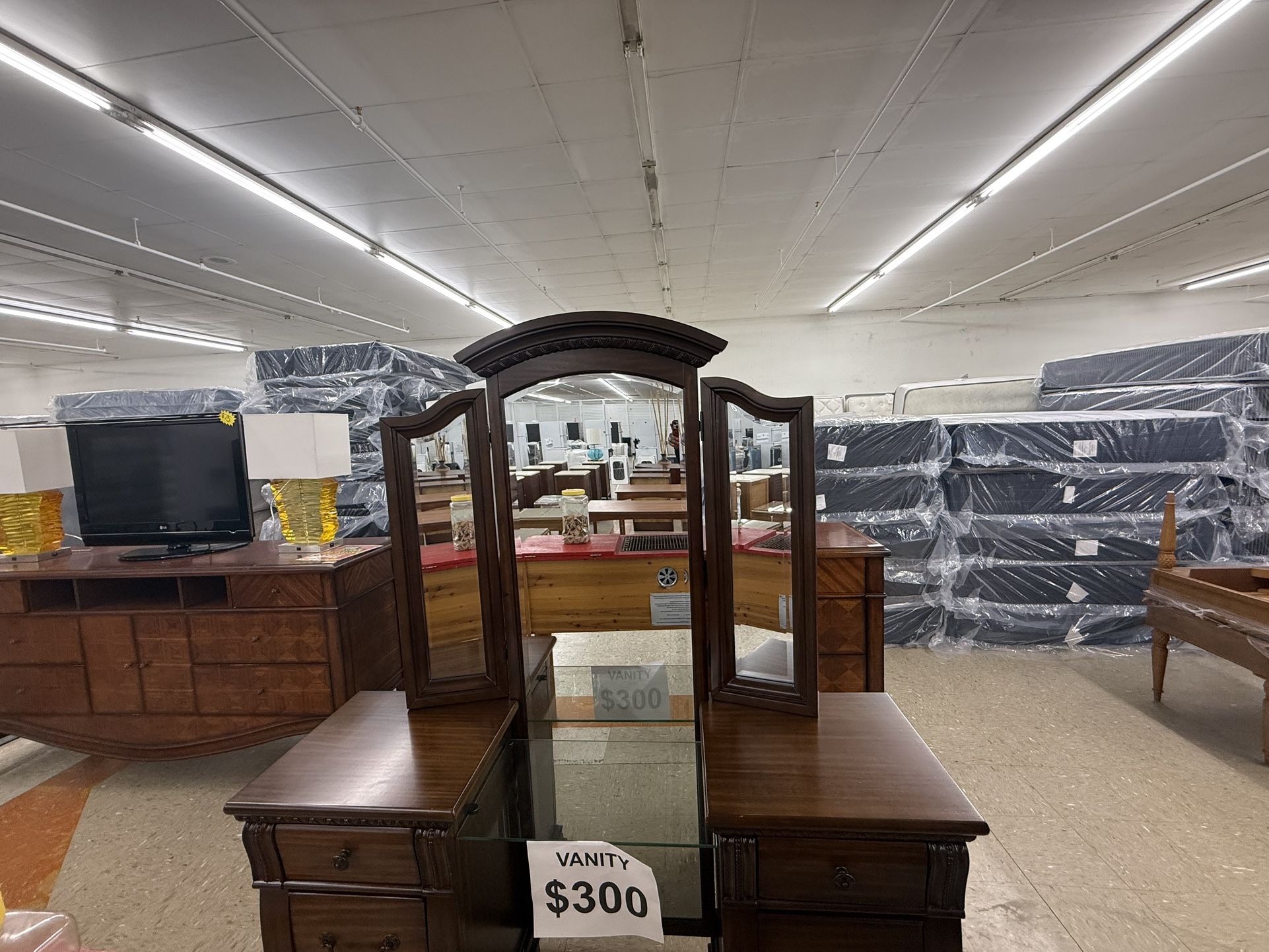 Cherry Wood Vanity
