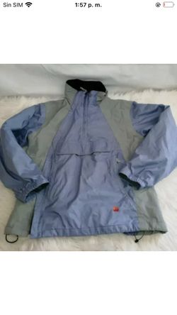 KEMPER Blue/Tan Nylon Shell SNOWBOARD JACKET Winter Hiking Ski Coat Sz S