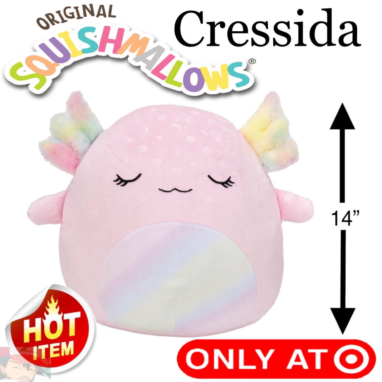 Squishmallows 14” Cressida RARE Glow In The Dark Target Exclusive NWT