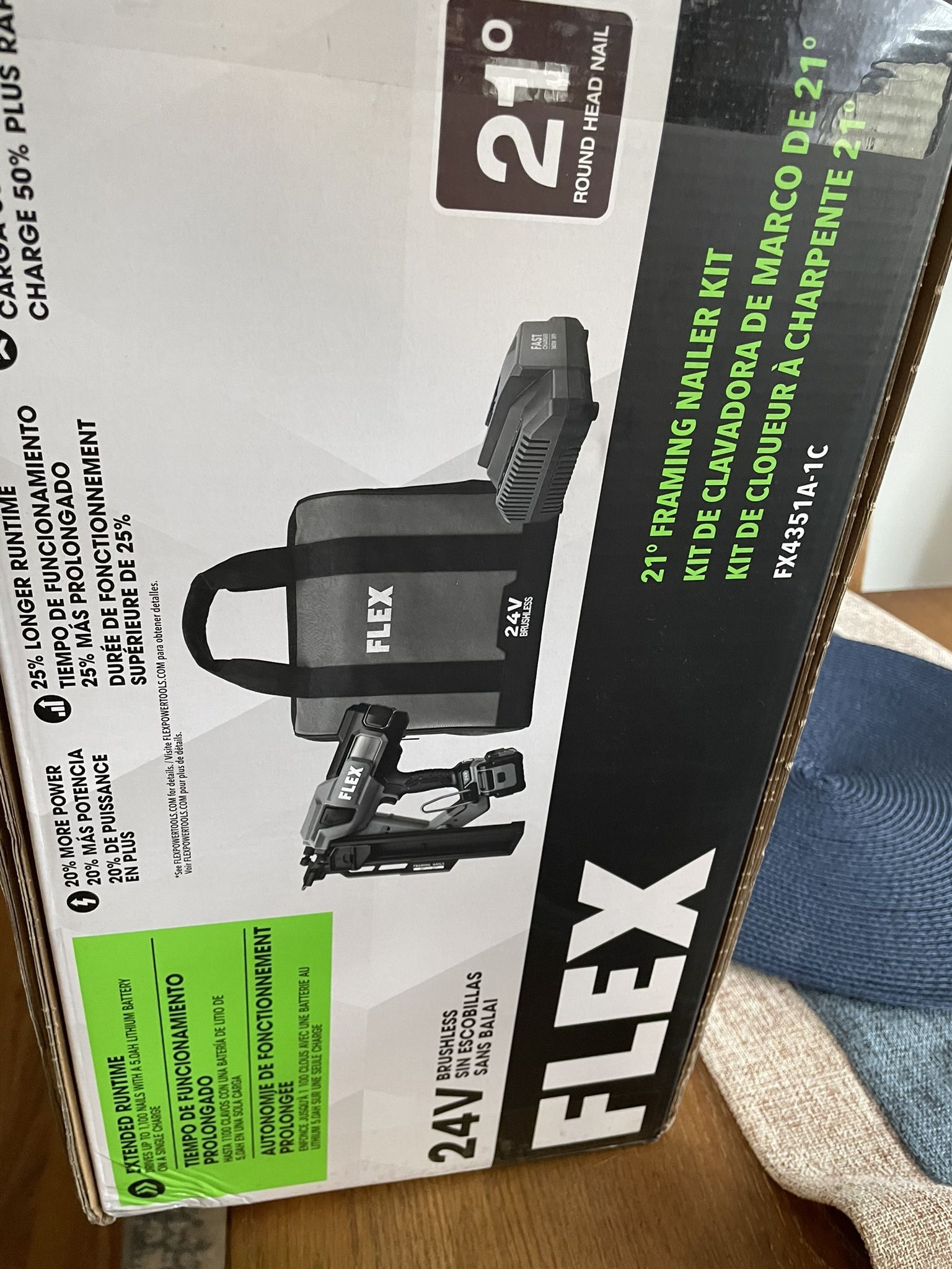 Flex Framing Nail Gun 24v 21