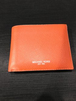Michael Kors orange Leather wallet