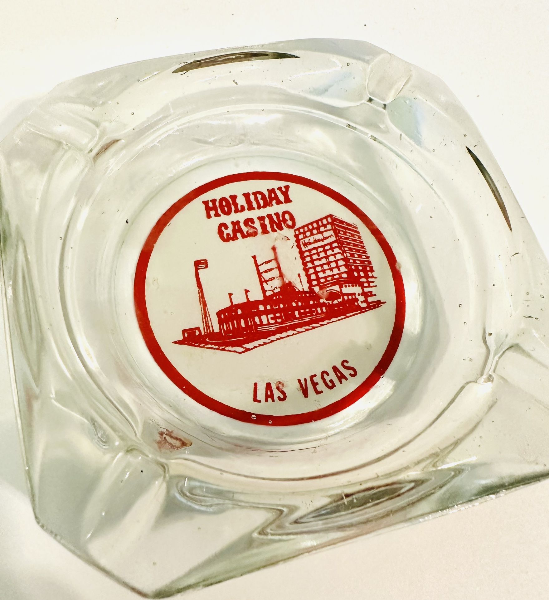Vintage HOLIDAY CASINO LAS VEGAS NEVADA Glass Ashtray