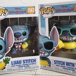 Funko Pop Disney Stitch Luau and With Tube 