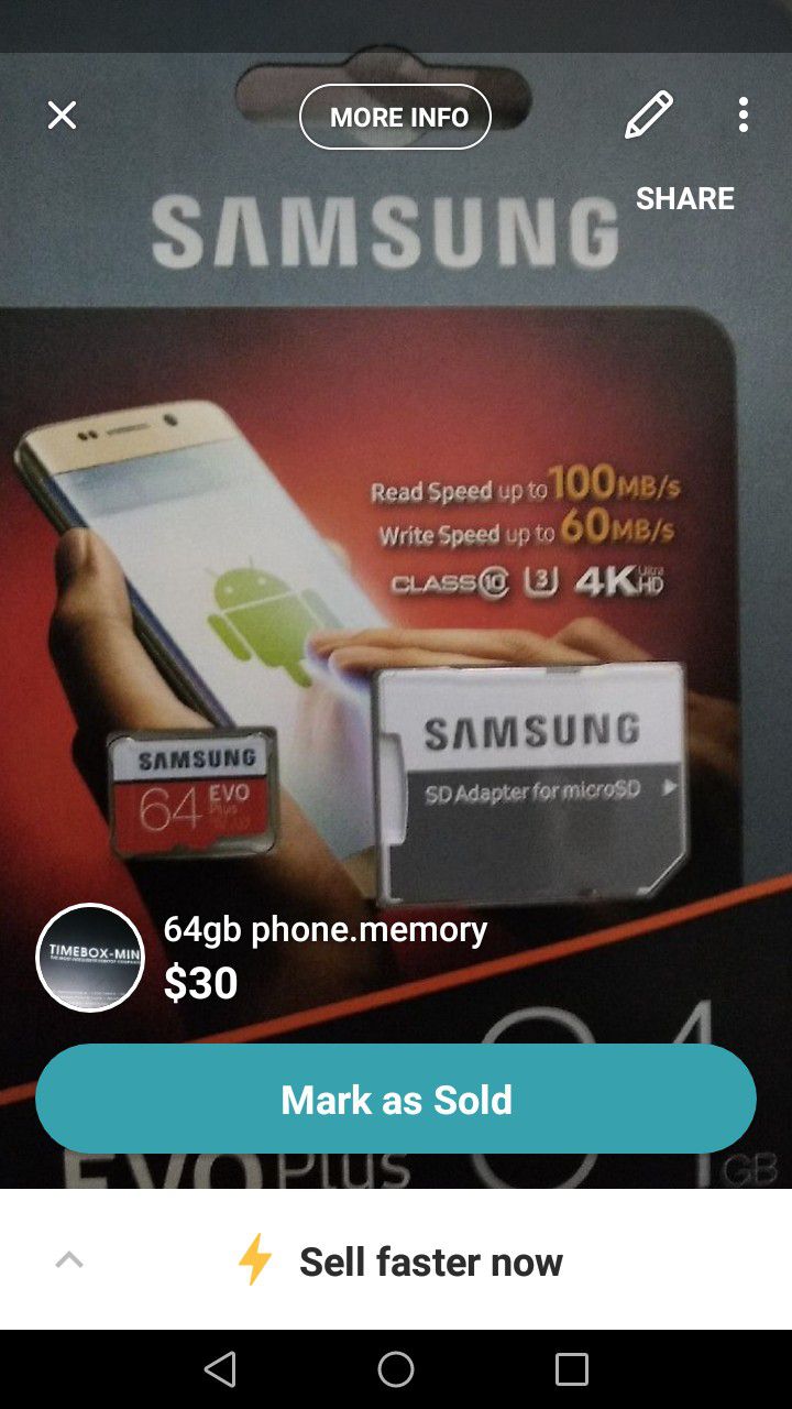 Samsung 64gb phone memory