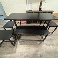 Black Rectangle Table