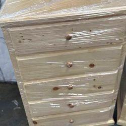 5 Drawer Natural Finish Pine