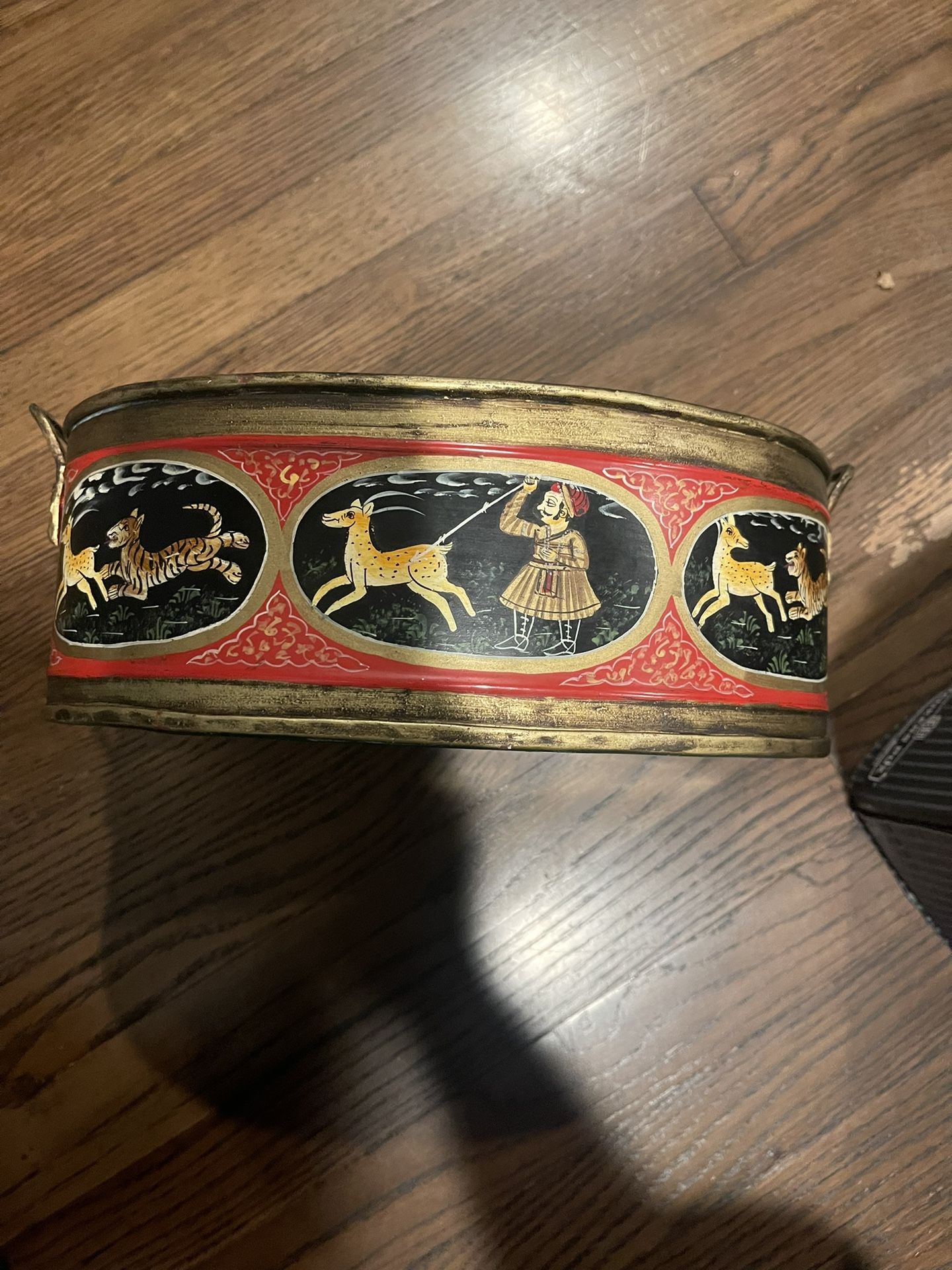 Vintage Sarreid Ltd Painted Metal Tiger