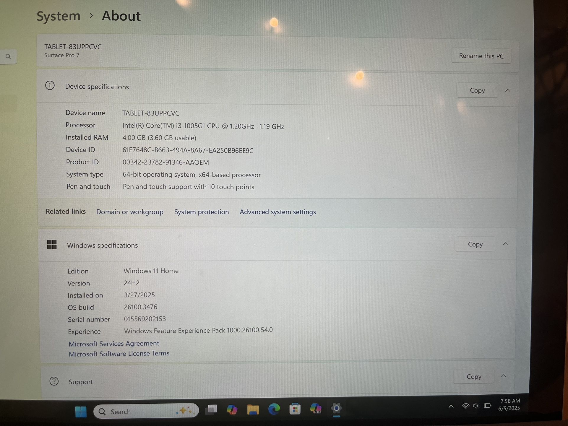 Microsoft Surface Pro 7