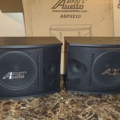 New Pair of Audio 2000's ASP5210A Full Range 10" 2-Way PA Speakers (2 speakers)  