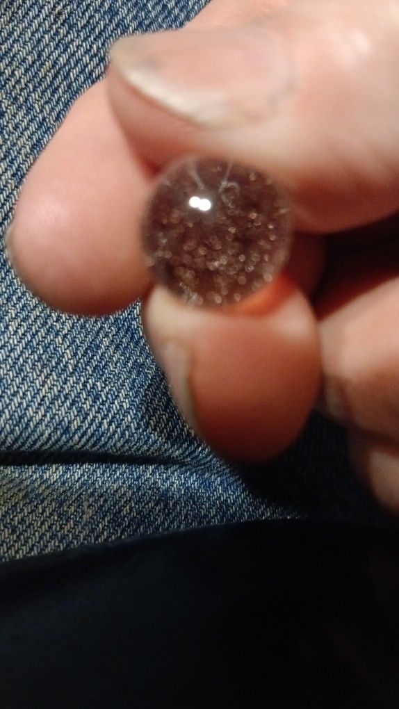 1" Clear Marble With Bubbles